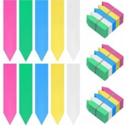 Etiquette Potager En Plastique Multicolore (Lot De 500) - 10 X 2 Cm - Pancarte Jardin Potager/Etiquette Jardin Imperméable En 5 Couleurs Pour Pépinière, Semences, Plantes Et Herbes,