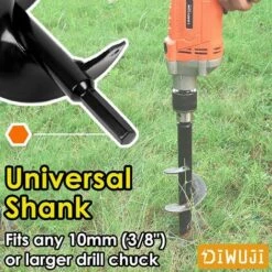 Jardin Foreuse, Tige Hexagonale Acier Inoxydable, Tariere Thermique, Creuser Des Trous Cultiver En Profondeur, Outil De Plantation Pratique Pour Fleur Planter Des Arbres Arbustes (Dia: 8cm L: 30cm) -Terre Tendre Soldes Boutique 80970664 4