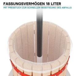 18L Presse à Fruits Incl. Torchon Pour Pressoir Vin Fruit Chêne Cidre De Pommes -Terre Tendre Soldes Boutique 834802 4