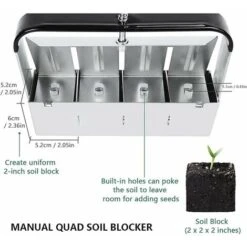 Presse Motte Pour Semis, Outil De Blocage De Sol, Pour Serre De Jardin Bloqueur De Sol Pour Plantules, Boutures, Serres, Semoir À Graines 7 Presse Motte Pour Semis, Outil De Blocage De Sol, Pour Serre De Jardin Bloqueur De Sol Pour Plantules, Boutures, Serres, Semoir À Graines -Terre Tendre Soldes Boutique 85785216 3