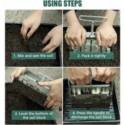 Presse Motte Pour Semis, Outil De Blocage De Sol, Pour Serre De Jardin Bloqueur De Sol Pour Plantules, Boutures, Serres, Semoir À Graines 9 Presse Motte Pour Semis, Outil De Blocage De Sol, Pour Serre De Jardin Bloqueur De Sol Pour Plantules, Boutures, Serres, Semoir À Graines -Terre Tendre Soldes Boutique 85785216 5