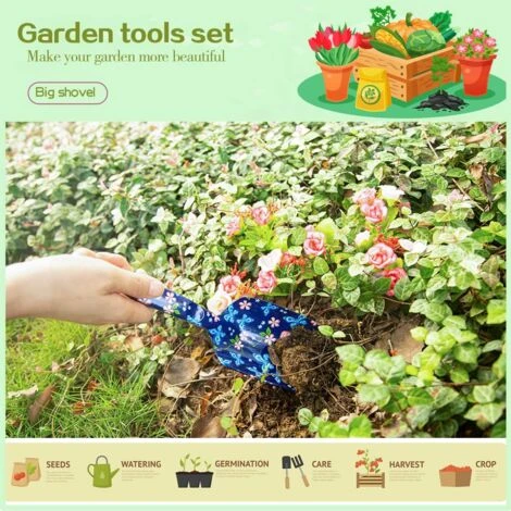 DEWINNER Ensemble D'Outils De Jardin, 3 Pièces Lady Main Plantation Jardinage Cadeau, Poignée Ergonomique, Succulent Bonsaï Lady Plante Outil, Sécateur, Pelles,râteau à Main 4 DEWINNER Ensemble D'Outils De Jardin, 3 Pièces Lady Main Plantation Jardinage Cadeau, Poignée Ergonomique, Succulent Bonsaï Lady Plante Outil, Sécateur, Pelles,râteau à Main – Image 4