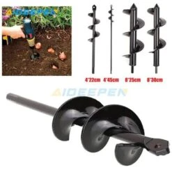 None Foret à Spirale De Jardin, Outil De Jardinage Pour Perceuse à Main, Foret à Main, Trou De Fleur Plantant Des Arbustes D'arbres (8 X 30 Cm) 1 Pièces -Terre Tendre Soldes Boutique 86502229 4