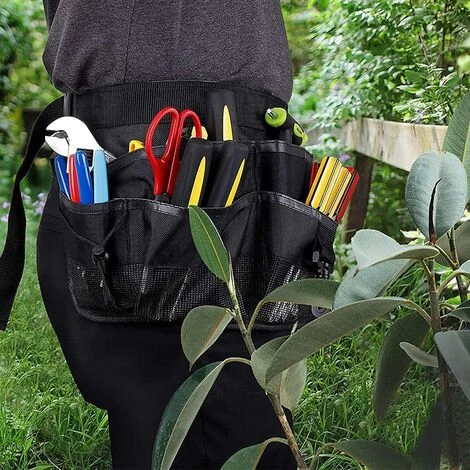 Sac De Ceinture De Taille De Jardinage, Sac à Outils Avec Plusieurs Poches, Sac De Ceinture à Outils Professionnel Réglable Imperméable Oxford, Pour La Maison, Le Jardin, Le Nettoyage (noir) 2 Sac De Ceinture De Taille De Jardinage, Sac à Outils Avec Plusieurs Poches, Sac De Ceinture à Outils Professionnel Réglable Imperméable Oxford, Pour La Maison, Le Jardin, Le Nettoyage (noir) – Image 2