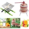 AUFUN Presse à Fruits Presse à Vin Presse à Jus Presse à Purée + Moulin à Fruits Hachoir à Fruits Manuel Avec Manivelle, Pour Moulin à Raisins (12L Presse à Fruits + 7L Moulin à Fruits)