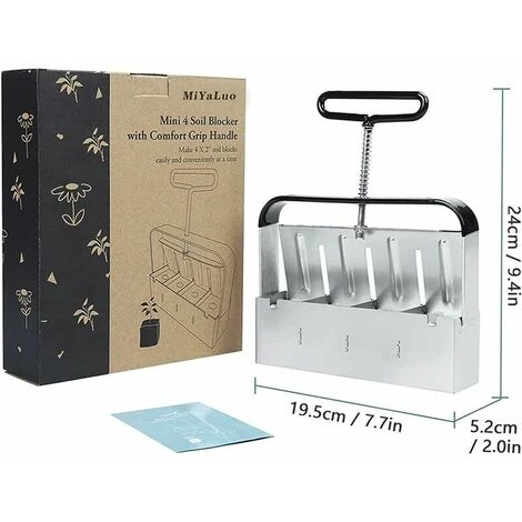 AQIUO Presse Motte Pour Semis, Outil De Blocage De Sol, Pour Serre De Jardin Bloqueur De Sol Pour Plantules, Boutures, Serres, Semoir À Graines 2 AQIUO Presse Motte Pour Semis, Outil De Blocage De Sol, Pour Serre De Jardin Bloqueur De Sol Pour Plantules, Boutures, Serres, Semoir À Graines – Image 2