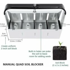 AQIUO Presse Motte Pour Semis, Outil De Blocage De Sol, Pour Serre De Jardin Bloqueur De Sol Pour Plantules, Boutures, Serres, Semoir À Graines 7 AQIUO Presse Motte Pour Semis, Outil De Blocage De Sol, Pour Serre De Jardin Bloqueur De Sol Pour Plantules, Boutures, Serres, Semoir À Graines -Terre Tendre Soldes Boutique 87207812 3