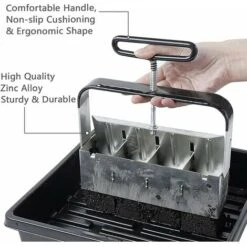 AQIUO Presse Motte Pour Semis, Outil De Blocage De Sol, Pour Serre De Jardin Bloqueur De Sol Pour Plantules, Boutures, Serres, Semoir À Graines 8 AQIUO Presse Motte Pour Semis, Outil De Blocage De Sol, Pour Serre De Jardin Bloqueur De Sol Pour Plantules, Boutures, Serres, Semoir À Graines -Terre Tendre Soldes Boutique 87207812 4