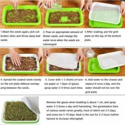 Plateau De Germination Des Graines Plateau De Semis Boîte À Germer Plateaux De Culture Mini Serre Pour Semis Propagateur Graine Plastique Plateau À Graines Pour Jardin Balcon Bureau Maison 2 Pièces -Terre Tendre Soldes Boutique 87286098 5