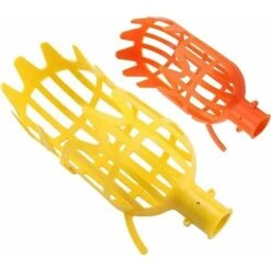 Panier Cueilleur De Fruits Cueille Fruits Cueilleur De Pommes Panier De Cueillette Pratique Sans Poteau Facile Assembler Pour Le Verger, La Ferme, Le Jardin, Le Luth, La Cerise Etc（Jaune Et Orange）