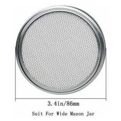 Lot De 4 Grands Couvercles En Acier Inoxydable Avec Bonne Aération Pour Germination De Graines Biologiques Dans Votre Cuisine -Terre Tendre Soldes Boutique 89309783 3