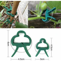100 Pcs Clips à Plantes Attache Tomates Reutilisable Pour Fixer Plantes Grimpantes - S+L -Terre Tendre Soldes Boutique 89385805 3