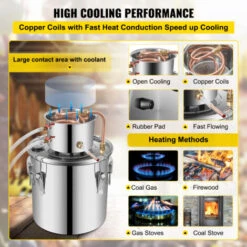 Distillateur Alambic Distillateur D'eau Distillateur D'alcool 21l En Acier Inox -Terre Tendre Soldes Boutique 89948911 5