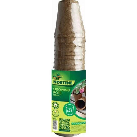 Nortene 24 Pots Pour Semis Growing Pots- 100 % Biodégradables - D 6 Cm 1 Nortene 24 Pots Pour Semis Growing Pots- 100 % Biodégradables - D 6 Cm