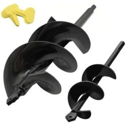 Mèche Pour Tarière 8 Cm X 30 Cm Et 4 Cm X22cm Spirales Intensives Arbre Solide Foret En Spirale Robuste Pour Planter Des Plantes à Bulbe Foret De Tarière Pour Perceuse Hexagonale 3/8"