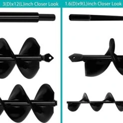 Mèche Pour Tarière 8 Cm X 30 Cm Et 4 Cm X22cm Spirales Intensives Arbre Solide Foret En Spirale Robuste Pour Planter Des Plantes à Bulbe Foret De Tarière Pour Perceuse Hexagonale 3/8" -Terre Tendre Soldes Boutique 90554346 3