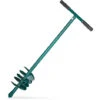 Relaxdays Tarière Manuelle, Ø 140 Mm, Bèche Pour Les Arbres, Plantations, L : 90 Cm, Jardinage, Poteaux De Cloture, Vert