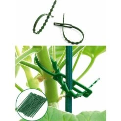 Lot De 60 Attaches Réglables Pour Plantes Vertes - 23 Cm - Polyvalentes - Robustes - En Plastique - Pour Le Jardin, Les Plantes, Les Arbres -Terre Tendre Soldes Boutique 90716922 3