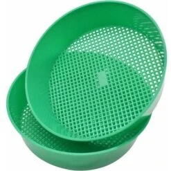 UNOIU Lot De 2 Tamis De Jardin En Plastique Pour Jardin, Pierre, Sable, Sol, Semis, Treillis, Outils De Jardinage, Jardinage, Plantes, Semis, Filtre à Grès - Outil Vert