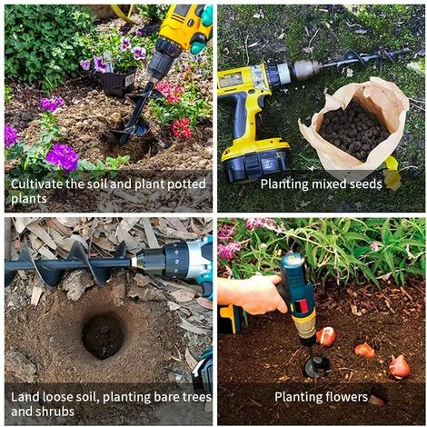 Tariere Pour Perceuse,Foret Hélicoïdal De Jardinage,4×45cm 3 Tariere Pour Perceuse,Foret Hélicoïdal De Jardinage,4×45cm – Image 3