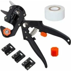 Pince à Greffer Professionnelle D’Arbres Fruitiers, Sécateur Ciseaux De Jardinage Pour Greffage De Plantes Avec 1 Rouleau De Ruban Et 3 Lames De Coupe De Forme V/U/Ω
