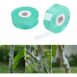 Greffage Ruban, 2 Pièces 2cm100M Rubans De Greffage, Pepiniere Greffage Ruban Etirable Auto Adhesive Biodegradables, Greffe Ruban Adhésif Sans Danger Et Respectueux De L'environnement (Vert)