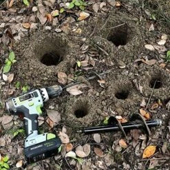 Jardin Tarière Ø 80 Et Ø 40 Mm 2 Pièces, Forets De Jardin En Spirale, Outil De Plantation Pratique Pour Faire Rapidement Trou Et Planter Des Fleurs Arbres Arbustes -Terre Tendre Soldes Boutique 92473701 3