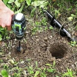 Jardin Tarière Ø 80 Et Ø 40 Mm 2 Pièces, Forets De Jardin En Spirale, Outil De Plantation Pratique Pour Faire Rapidement Trou Et Planter Des Fleurs Arbres Arbustes -Terre Tendre Soldes Boutique 92473701 5