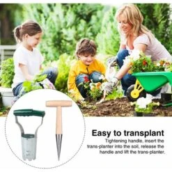 Lot De 2 Outils De Jardinière à Bulbes Avec Poignée En Bois - Outil De Jardinage Pour Plantes Grasses, Plantes Grasses, Plantoir à Bulbes - Taille : 2 Pièces -Terre Tendre Soldes Boutique 92695689 4