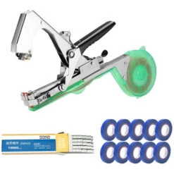 Outil De Ruban De Reliure Pour Plantes, Tomate, Machine De Reliure De Branches D'emballage De Tiges De Légumes, Machine De Reliure Manuelle, Avec Clous De Machine à Relier Et Ruban Bleu
