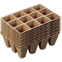 10 Pièces Plateau Semis Réutilisable Godet Semis Biodegradable,Pots En Tourbe Pour Semis,Bac De Semis Pour Plantes,Godet Semis,Cellulose,Pot Jardinage,Pépinière,Plante Conteneur,Mini Serre Semis