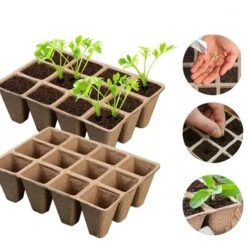 10 Pièces Plateau Semis Réutilisable Godet Semis Biodegradable,Pots En Tourbe Pour Semis,Bac De Semis Pour Plantes,Godet Semis,Cellulose,Pot Jardinage,Pépinière,Plante Conteneur,Mini Serre Semis -Terre Tendre Soldes Boutique 92923428 4