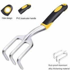 Ensemble Outils De Jardinage, Outils De Jardin En Têtes Robustes Aluminium Et Poignées Ergonomiques, Kit De Jardinage Avec Sécateur, Pelles Truelle, Transplanteur, Râteau à Main, Gants -Terre Tendre Soldes Boutique 93280620 4