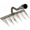 Râteau à Chaume En Métal Pour Jardinage, Désherbage - Râteau à Dents En Métal Robuste, Enlèvement De Chaume, Désherbage, Râteau De Surface, Roche, Gravier, Râteau Universel Pour Cultivateurs BF