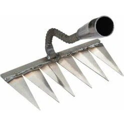 Râteau à Chaume En Métal Pour Jardinage, Désherbage - Râteau à Dents En Métal Robuste, Enlèvement De Chaume, Désherbage, Râteau De Surface, Roche, Gravier, Râteau Universel Pour Cultivateurs BF