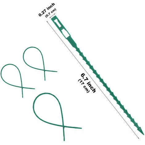 100 Pcs Accroche Tuteurs Pour Tomates Arbres Serre-câble Lien En Plastique Réutilisables Attache Plante Pour Arbustes Jardinage 2 100 Pcs Accroche Tuteurs Pour Tomates Arbres Serre-câble Lien En Plastique Réutilisables Attache Plante Pour Arbustes Jardinage – Image 2