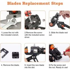 PEAK Ciseaux De Greffage Professionnel Ciseaux De Jardinage Pince à Greffer Les Arbres Kit De Greffe De Jardin (U-Cut, V-Cut & Ω-Cut) Pour Arbre Fruitier Twig Vine -Terre Tendre Soldes Boutique 94326212 5