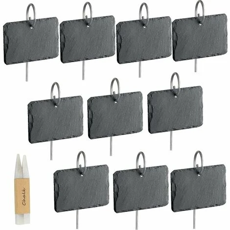 10 Pcs Étiquettes Plantes En Ardoise Pour Plantes, Marqueurs De Plantes De Jardin,Étiquettes Naturelles Avec Piquets En Métal Et Stylos à Craie Pour Cour, L'extérieur &Serre 1 10 Pcs Étiquettes Plantes En Ardoise Pour Plantes, Marqueurs De Plantes De Jardin,Étiquettes Naturelles Avec Piquets En Métal Et Stylos à Craie Pour Cour, L'extérieur &Serre