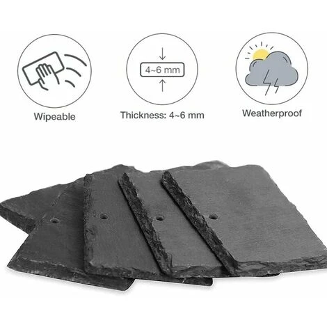 10 Pcs Étiquettes Plantes En Ardoise Pour Plantes, Marqueurs De Plantes De Jardin,Étiquettes Naturelles Avec Piquets En Métal Et Stylos à Craie Pour Cour, L'extérieur &Serre 4 10 Pcs Étiquettes Plantes En Ardoise Pour Plantes, Marqueurs De Plantes De Jardin,Étiquettes Naturelles Avec Piquets En Métal Et Stylos à Craie Pour Cour, L'extérieur &Serre – Image 4