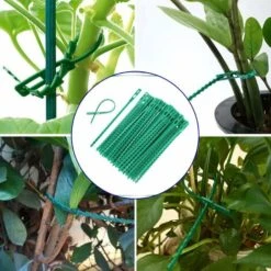 Lot De 600 Attaches De Plantes, 23CM Attaches De Jardin Réglable Liens De Serrage En Plastique Pour Jardin Flexible, Attache Tomates De Câble De Jardin Pour Aider à Soutenir Les Plantes -Terre Tendre Soldes Boutique 94926661 5