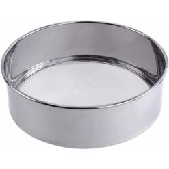 Tamis à Farine Rond Professionnel En Acier Inoxydable Avec 60 Mailles (7,9 Pouces)