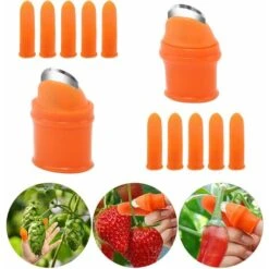 Couteau À Pouce,Couteau À Doigt Silicone,Couteau Cueillette Fruits,Séparateur Coupe Pouce,Couteau De Jardinage,Outils De Jardinage Pour Le Jardin,La Récolte De Légumes,La Cuisine,2PC