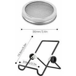 Couvercles De Germination, Écran De Germination En Acier Inoxydable 4Pcs Avec 2 Pcs Supports De Germination, Germoir Couvercle Rond Pour Fabriquer Des Graines Et Des Germes Biologiques, 8 Couvercles De Germination, Écran De Germination En Acier Inoxydable 4Pcs Avec 2 Pcs Supports De Germination, Germoir Couvercle Rond Pour Fabriquer Des Graines Et Des Germes Biologiques, -Terre Tendre Soldes Boutique 95125531 4
