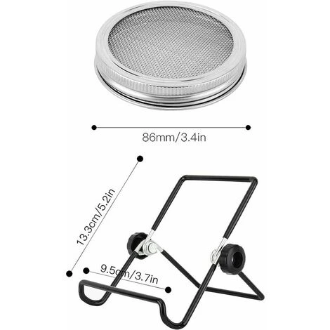 Couvercles De Germination, Écran De Germination En Acier Inoxydable 4Pcs Avec 2 Pcs Supports De Germination, Germoir Couvercle Rond Pour Fabriquer Des Graines Et Des Germes Biologiques, 4 Couvercles De Germination, Écran De Germination En Acier Inoxydable 4Pcs Avec 2 Pcs Supports De Germination, Germoir Couvercle Rond Pour Fabriquer Des Graines Et Des Germes Biologiques, – Image 4