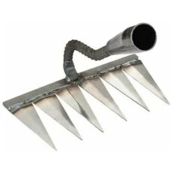 Râteau à Chaume En Métal Pour Jardinage, Désherbage - Râteau à Dents En Métal Robuste, Enlèvement De Chaume, Désherbage, Râteau De Surface, Roche, Gravier, Râteau Universel Pour Cultivateurs32mm