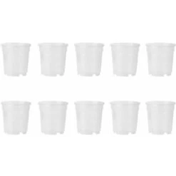 10 VASES POUR ORCHIDÉES Ø12CM TRANSPARENTS