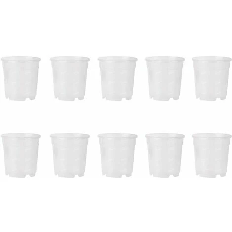 10 VASES POUR ORCHIDÉES Ø12CM TRANSPARENTS 1 10 VASES POUR ORCHIDÉES Ø12CM TRANSPARENTS