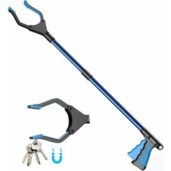 Outils De Ramassage，Pince Telescopique，Pince à Ordures, Long Bâton De Grappin De 81 Cm Avec Poignée Solide à Pointe Magnétique, Tête Légère Rotative à 90° Pour Les Ordures