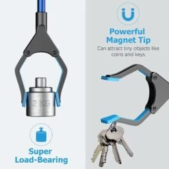 Outils De Ramassage，Pince Telescopique，Pince à Ordures, Long Bâton De Grappin De 81 Cm Avec Poignée Solide à Pointe Magnétique, Tête Légère Rotative à 90° Pour Les Ordures -Terre Tendre Soldes Boutique 95442640 3