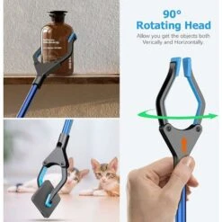 Outils De Ramassage，Pince Telescopique，Pince à Ordures, Long Bâton De Grappin De 81 Cm Avec Poignée Solide à Pointe Magnétique, Tête Légère Rotative à 90° Pour Les Ordures -Terre Tendre Soldes Boutique 95442640 5